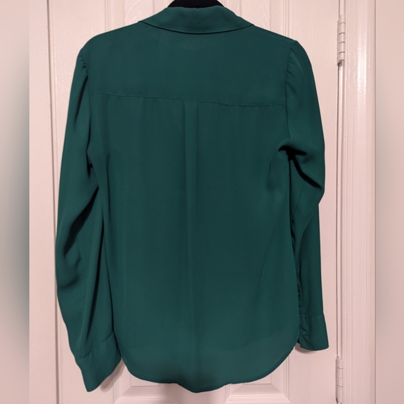 Green button down blouse, Express, Small - Picture 4 of 5